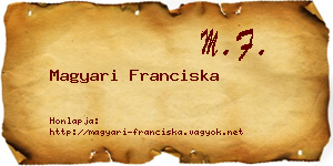 Magyari Franciska névjegykártya